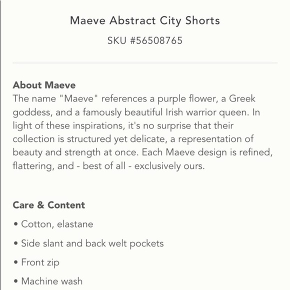 Anthropologie Maeve Abstract City Shorts - Picture 11 of 14